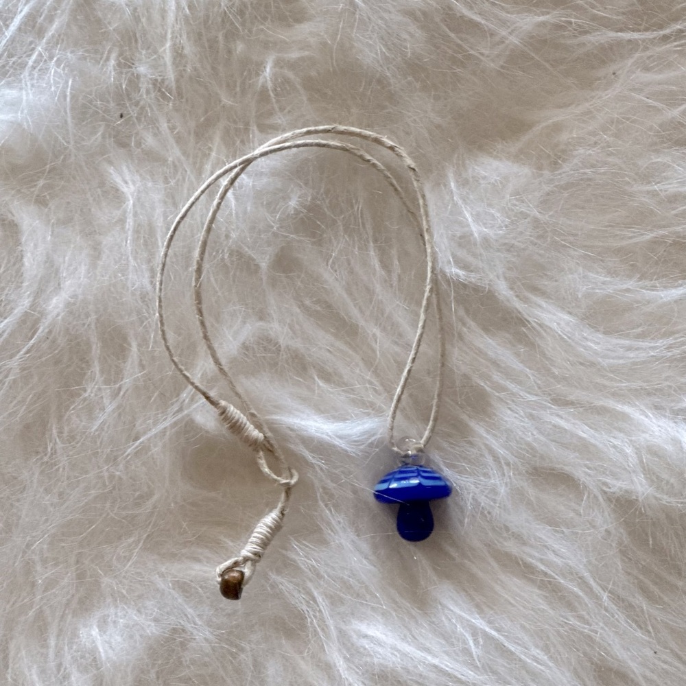Rope Hippie Mushroom Necklace